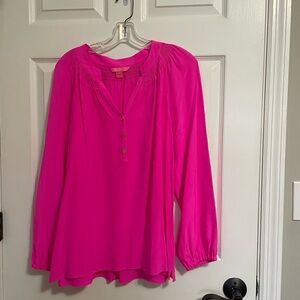 Lilly Pulitzer Vibrant Pink Blouse